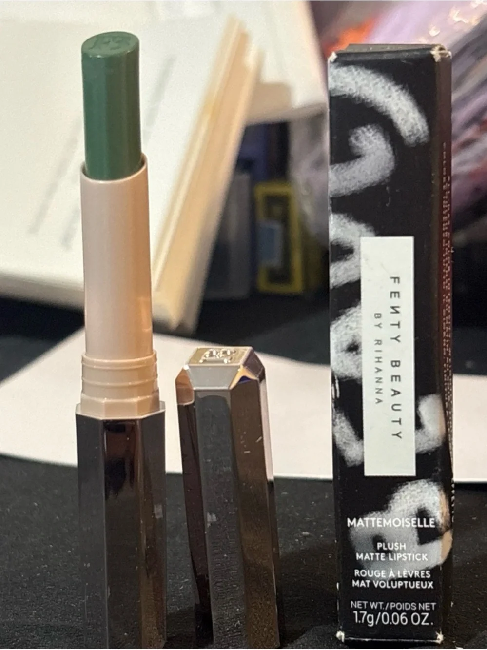 Fenty Beauty Mattemoiselle Plush Matte Lipstick - Midnight Wasabi Green